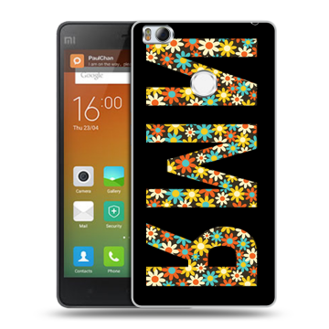 Пластиковый чехол на Xiaomi Mi4S с принтом ИМЯ