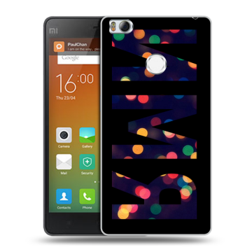 Пластиковый чехол на Xiaomi Mi4S с принтом ИМЯ
