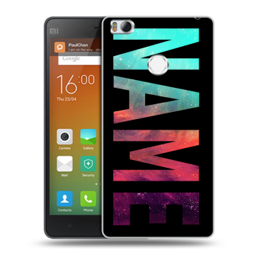Пластиковый чехол на Xiaomi Mi4S с принтом NAME