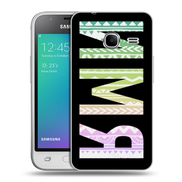 Силиконовый чехол на Samsung Galaxy J1 mini (2016) с принтом ИМЯ
