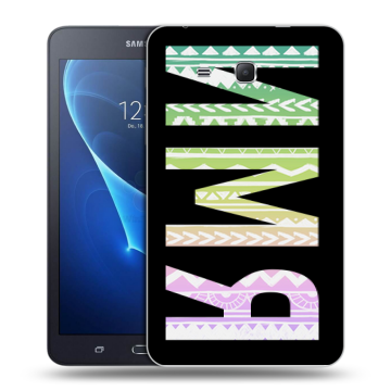 Силиконовый чехол на Samsung Galaxy Tab A 7 (2016) с принтом ИМЯ