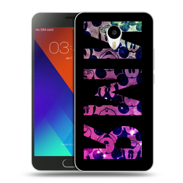 Пластиковый чехол на Meizu M3 Note с принтом ИМЯ