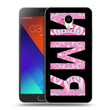 Пластиковый чехол на Meizu M3 Note с принтом ИМЯ