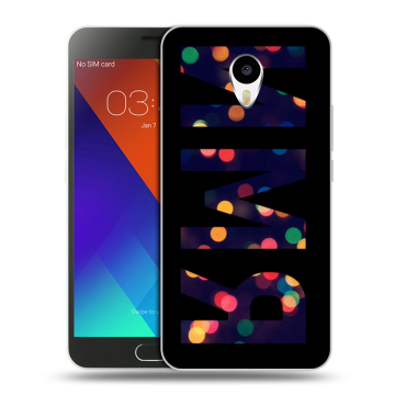 Пластиковый чехол на Meizu M3 Note с принтом ИМЯ