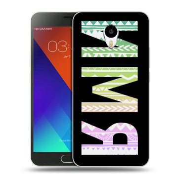 Пластиковый чехол на Meizu M3 Note с принтом ИМЯ