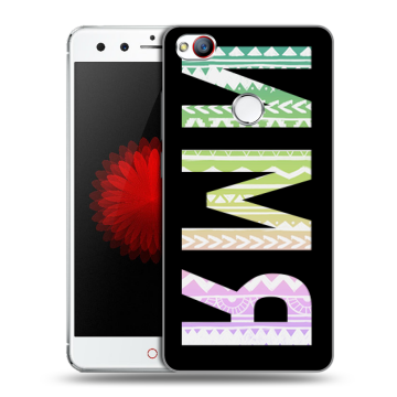 Силиконовый чехол на ZTE Nubia Z11 Mini с принтом ИМЯ