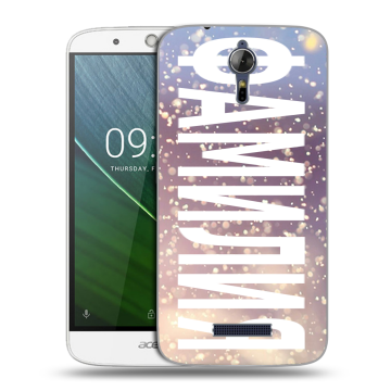Силиконовый чехол на Acer Liquid Zest Plus с принтом ФАМИЛИЯ