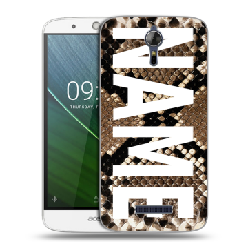 Силиконовый чехол на Acer Liquid Zest Plus с принтом NAME