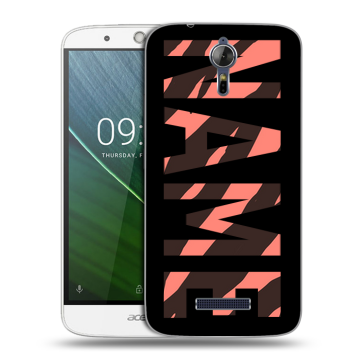 Силиконовый чехол на Acer Liquid Zest Plus с принтом NAME