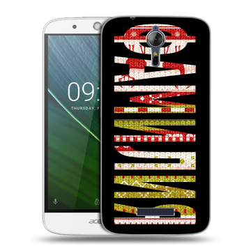 Силиконовый чехол на Acer Liquid Zest Plus с принтом ФАМИЛИЯ