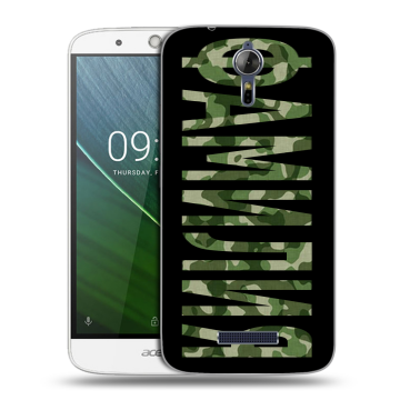 Силиконовый чехол на Acer Liquid Zest Plus с принтом ФАМИЛИЯ