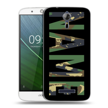 Силиконовый чехол на Acer Liquid Zest Plus с принтом NAME