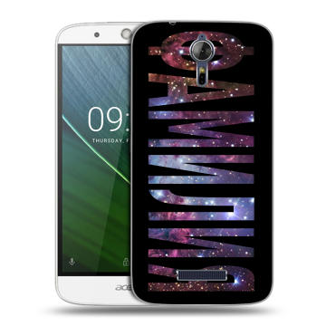 Силиконовый чехол на Acer Liquid Zest Plus с принтом ФАМИЛИЯ