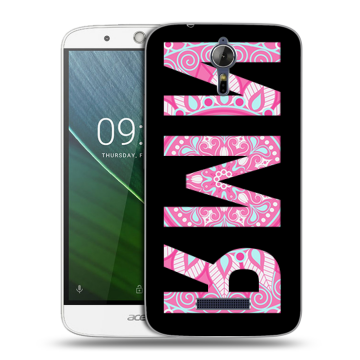 Силиконовый чехол на Acer Liquid Zest Plus с принтом ИМЯ