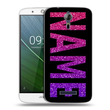 Силиконовый чехол на Acer Liquid Zest Plus с принтом NAME