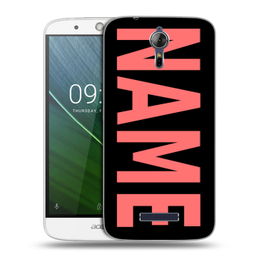 Силиконовый чехол на Acer Liquid Zest Plus с принтом NAME