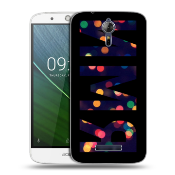 Силиконовый чехол на Acer Liquid Zest Plus с принтом ИМЯ