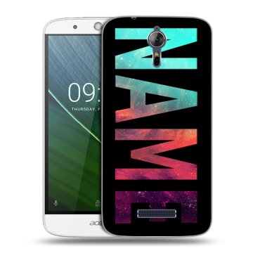 Силиконовый чехол на Acer Liquid Zest Plus с принтом NAME