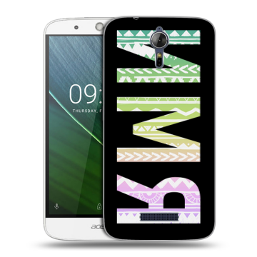 Силиконовый чехол на Acer Liquid Zest Plus с принтом ИМЯ