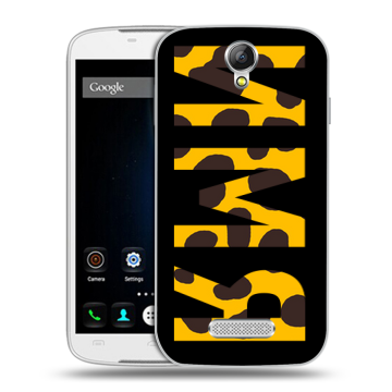 Силиконовый чехол на Doogee X6 с принтом ИМЯ