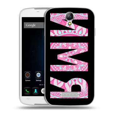 Силиконовый чехол на Doogee X6 с принтом ИМЯ