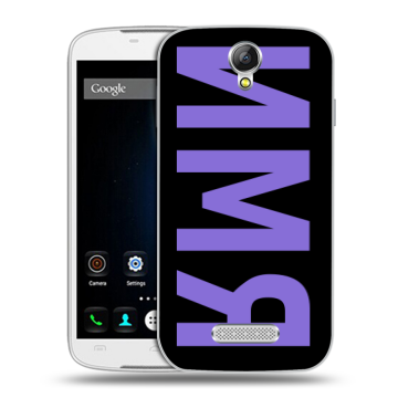 Силиконовый чехол на Doogee X6 с принтом ИМЯ