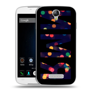 Силиконовый чехол на Doogee X6 с принтом ИМЯ