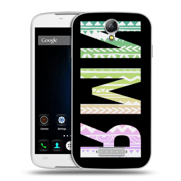 Силиконовый чехол на Doogee X6 с принтом ИМЯ