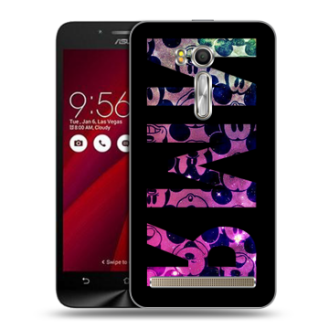 Пластиковый чехол на ASUS Zenfone Go 5.5 с принтом ИМЯ