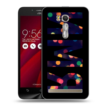Пластиковый чехол на ASUS Zenfone Go 5.5 с принтом ИМЯ