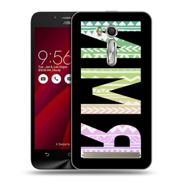 Пластиковый чехол на ASUS Zenfone Go 5.5 с принтом ИМЯ