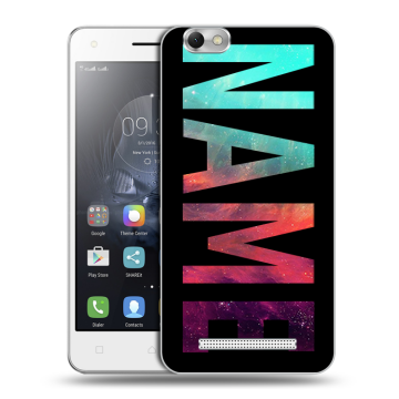 Силиконовый чехол на Lenovo Vibe C с принтом NAME