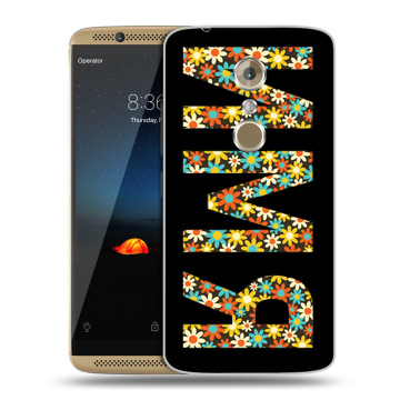 Пластиковый чехол на ZTE Axon 7 с принтом ИМЯ