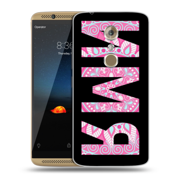 Пластиковый чехол на ZTE Axon 7 с принтом ИМЯ
