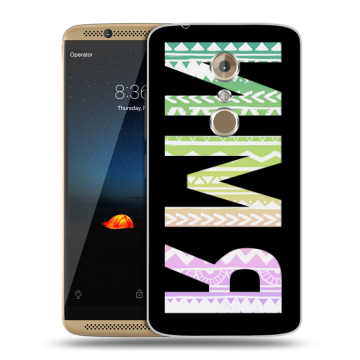 Пластиковый чехол на ZTE Axon 7 с принтом ИМЯ