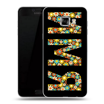 Силиконовый чехол на Samsung Galaxy C5 с принтом ИМЯ