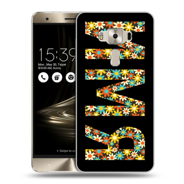 Силиконовый чехол на Asus ZenFone 3 Deluxe с принтом ИМЯ