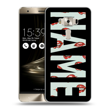 Силиконовый чехол на Asus ZenFone 3 Deluxe с принтом NAME