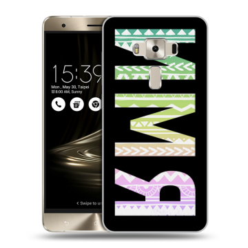 Силиконовый чехол на Asus ZenFone 3 Deluxe с принтом ИМЯ