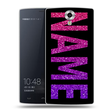 Силиконовый чехол на Homtom HT7 с принтом NAME