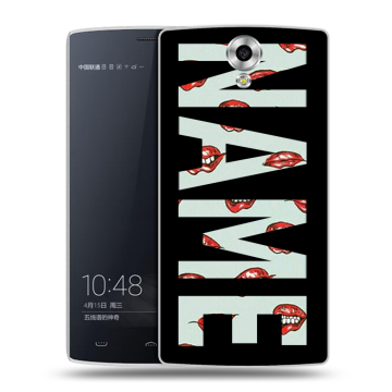 Силиконовый чехол на Homtom HT7 с принтом NAME