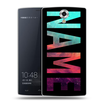 Силиконовый чехол на Homtom HT7 с принтом NAME