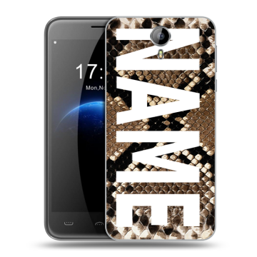 Силиконовый чехол на Homtom HT3 с принтом NAME