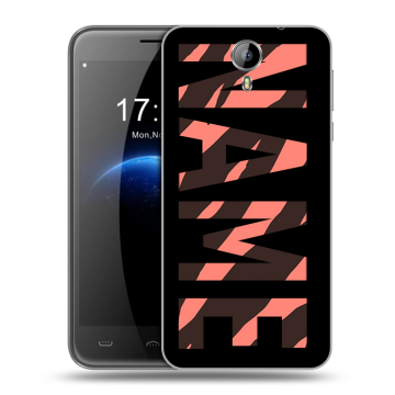 Силиконовый чехол на Homtom HT3 с принтом NAME