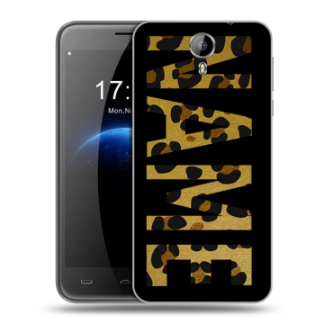 Силиконовый чехол на Homtom HT3 с принтом NAME