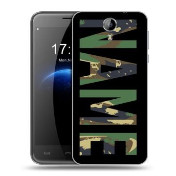 Силиконовый чехол на Homtom HT3 с принтом NAME