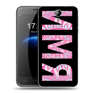 Силиконовый чехол на Homtom HT3 с принтом ИМЯ
