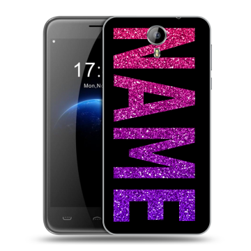 Силиконовый чехол на Homtom HT3 с принтом NAME