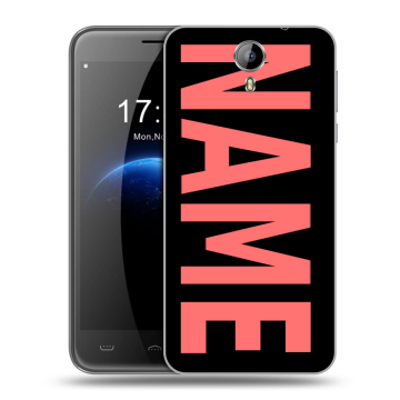 Силиконовый чехол на Homtom HT3 с принтом NAME