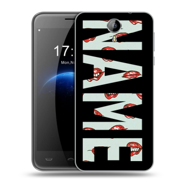 Силиконовый чехол на Homtom HT3 с принтом NAME